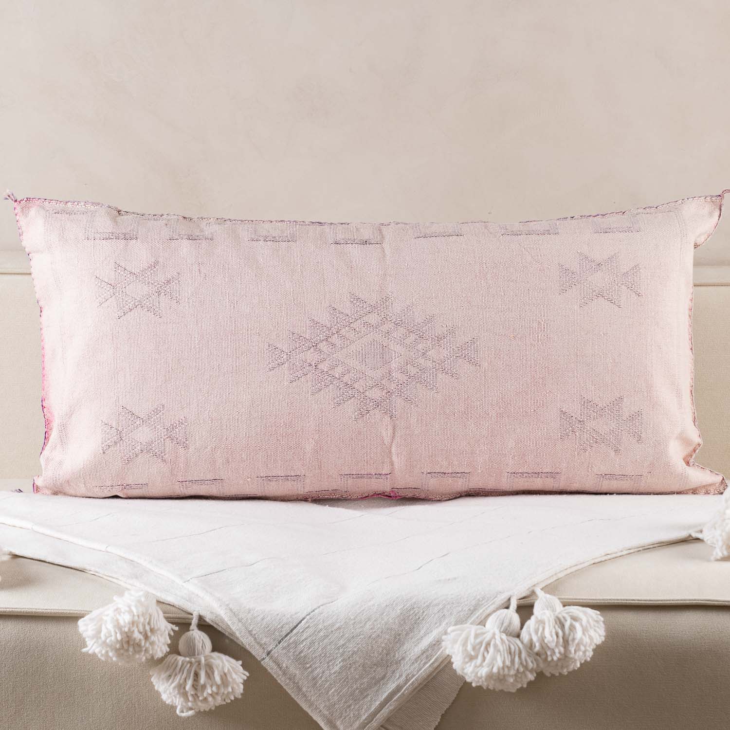 Pink Cactus silk pillow cover - Street-Wave