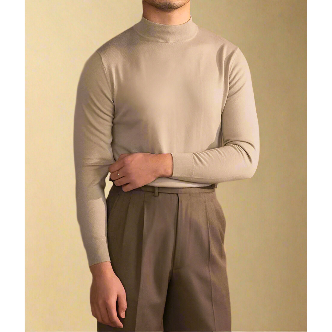 Streetwave Mens Wool Turtleneck Sweater Premium Quality Warmth Timeless Elegance For Office And Casual