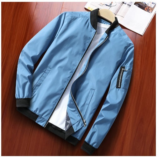 Street-Wave Lightweight Bomber Jacket Polyester for Men - Practical, Versatile Outerwear, Everyday Comfort