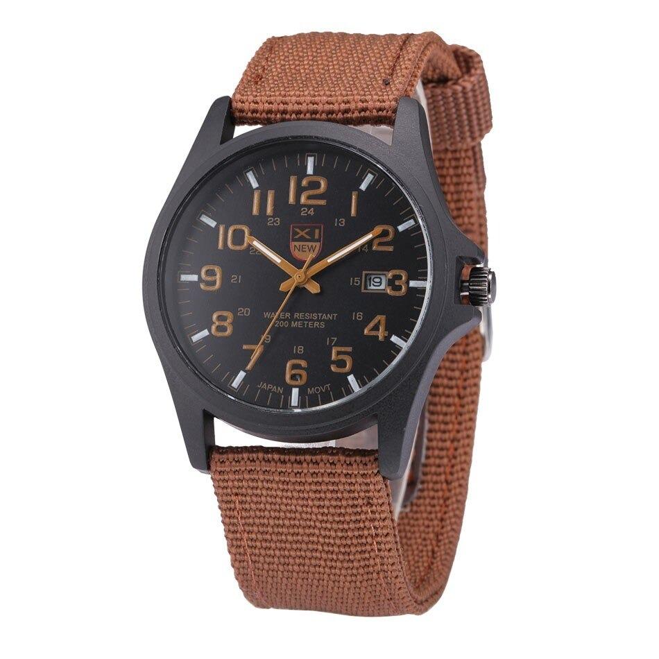 James Tactical Military Watch For Men Analog Display With Luminous Hands Durable Nylon Strap
