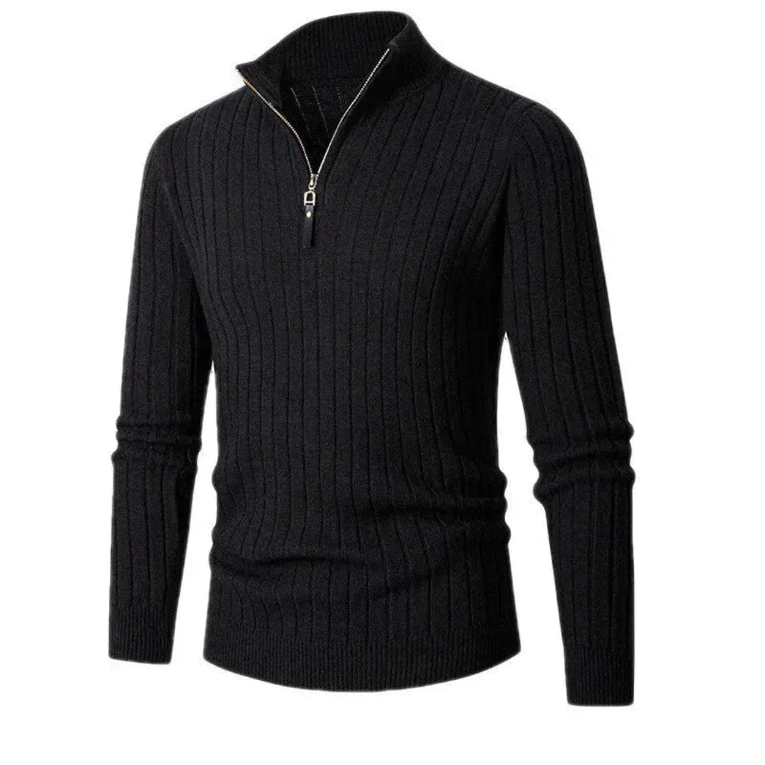 Caden Half-Zip Ribbed Sweater Waylynn Unisex Warmth