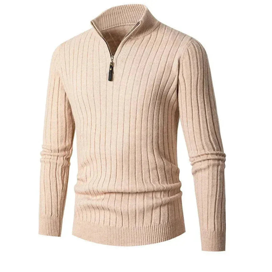 Caden Half-Zip Ribbed Sweater Waylynn Unisex Warmth
