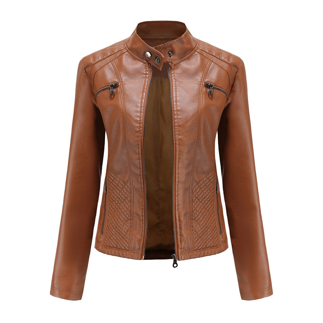 Streetwave Leather Jacket For Women With Quilted Panels Premium Real Leather Effortless Style
