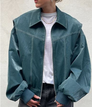 Street-wave Leather Jacket Waterproof Weatherproof Outerwear For Trendsetting Women