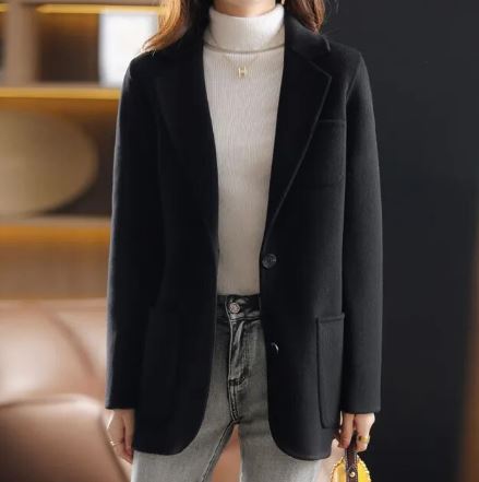 Women's Thick Tweed Blazer by Tiberius for Autumn Winter For Working Women Warmth and Style