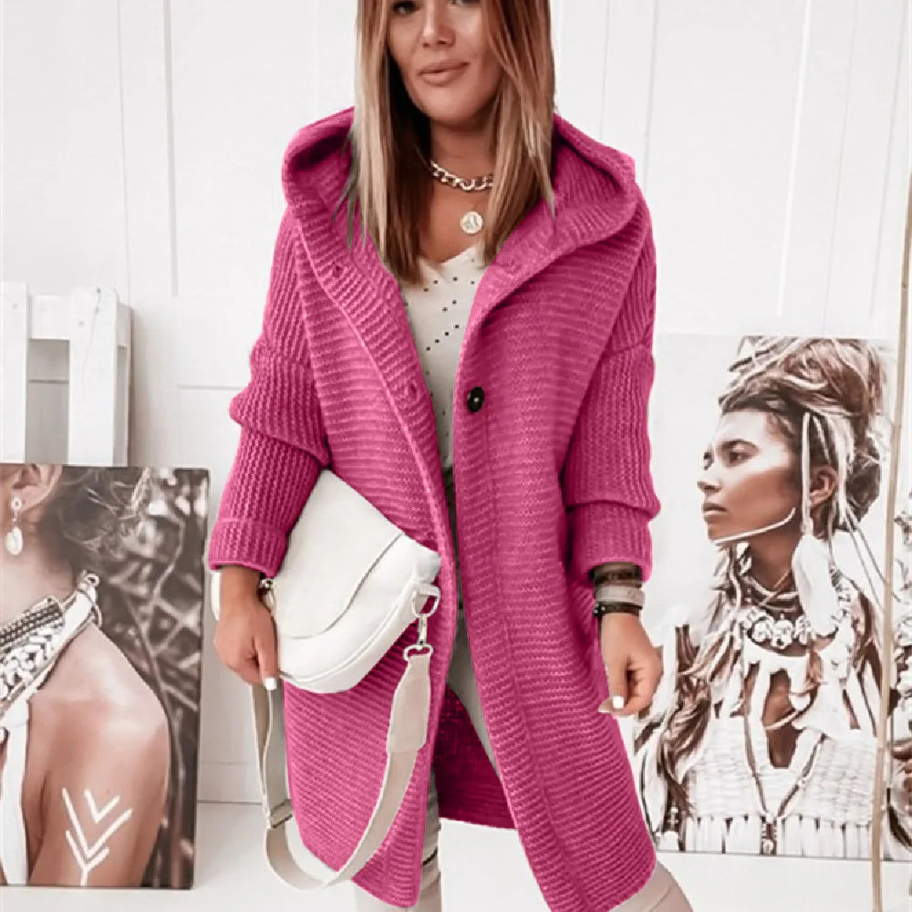 Streetwave Cozy Knit Hoodie Cardigan For Women Premium Comfort And Trendy Everyday Streetwear