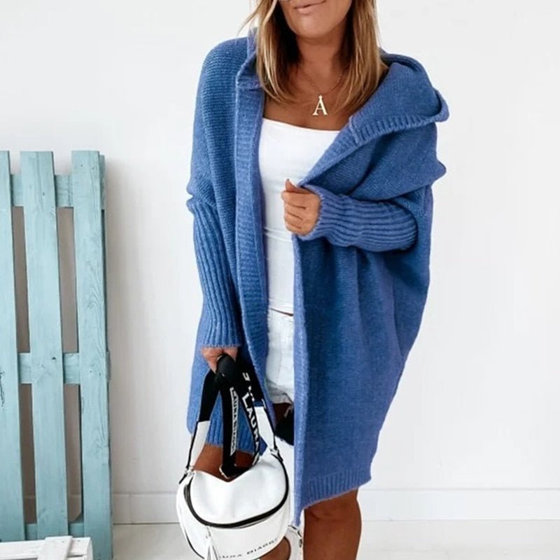 Hooded Knit Cardigan By Street-Wave Cozy Chic For Women