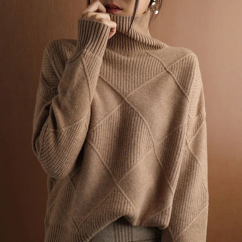 Street Wave Turtleneck Sweater For Classic Outfits Soft Knit Comfort Premium Quality Women