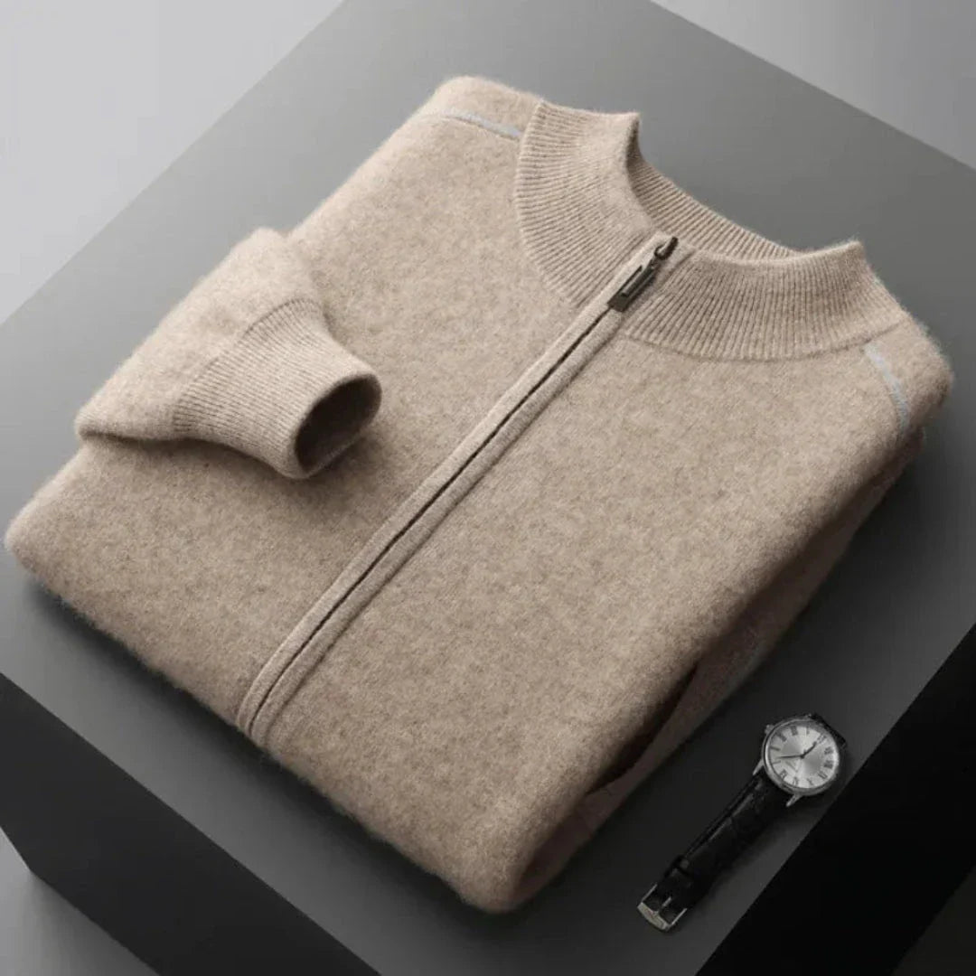 Waylynn Daxton Cashmere Full Zip Sweater for Unisex Warmth