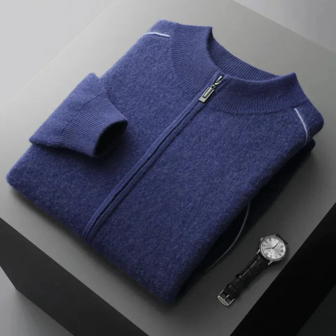 Waylynn Daxton Cashmere Full Zip Sweater for Unisex Warmth