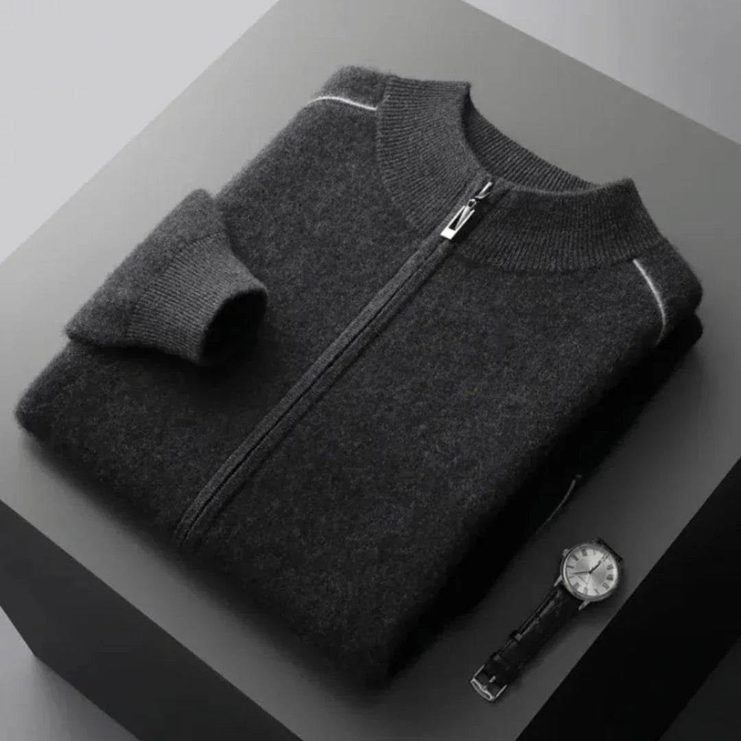 Waylynn Daxton Cashmere Full Zip Sweater for Unisex Warmth