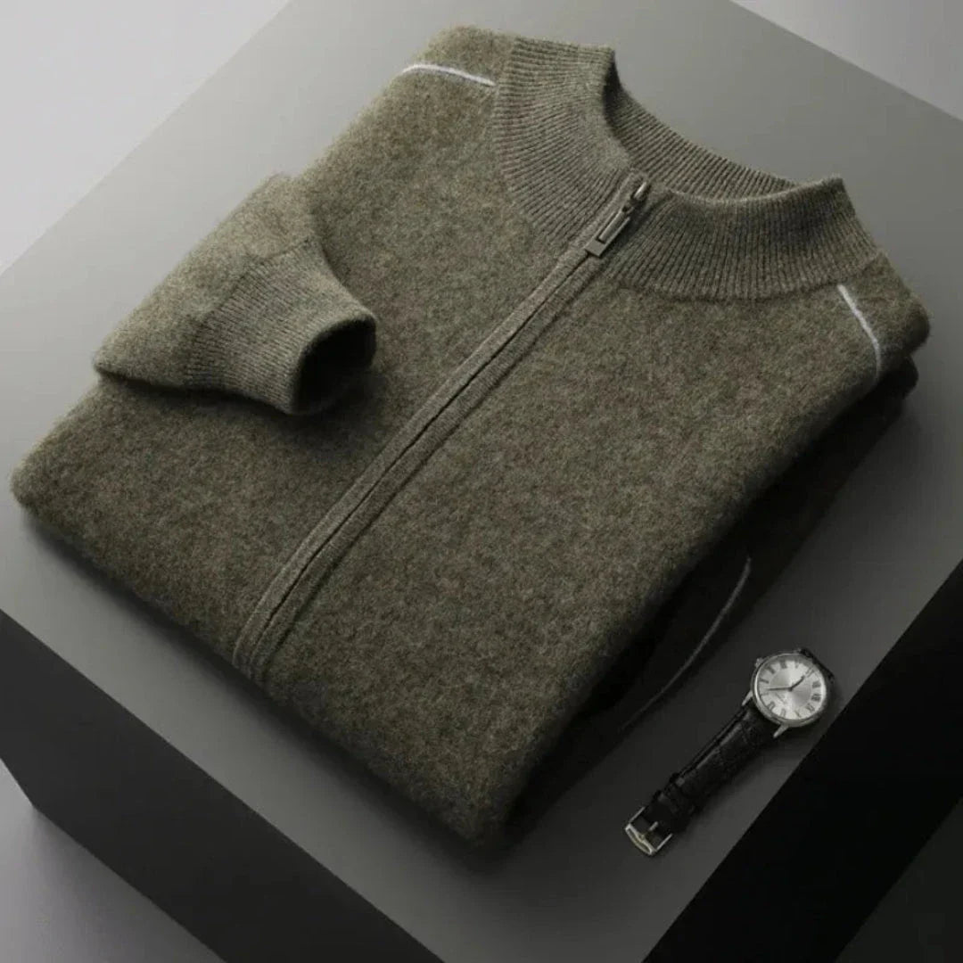 Waylynn Daxton Cashmere Full Zip Sweater for Unisex Warmth
