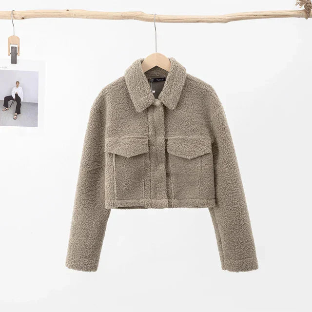 Lucia Teddy Fleece Short Jacket By Street-Wave For Women Warm Cozy Winter Style Essentials