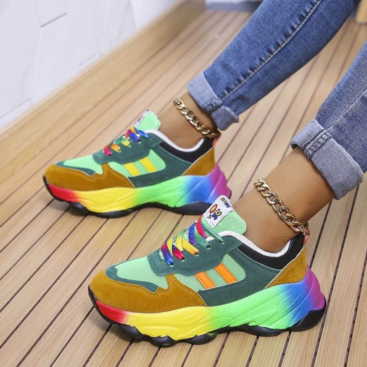 Women's Athletic Sneakers with Supportive Design and Breathable Material