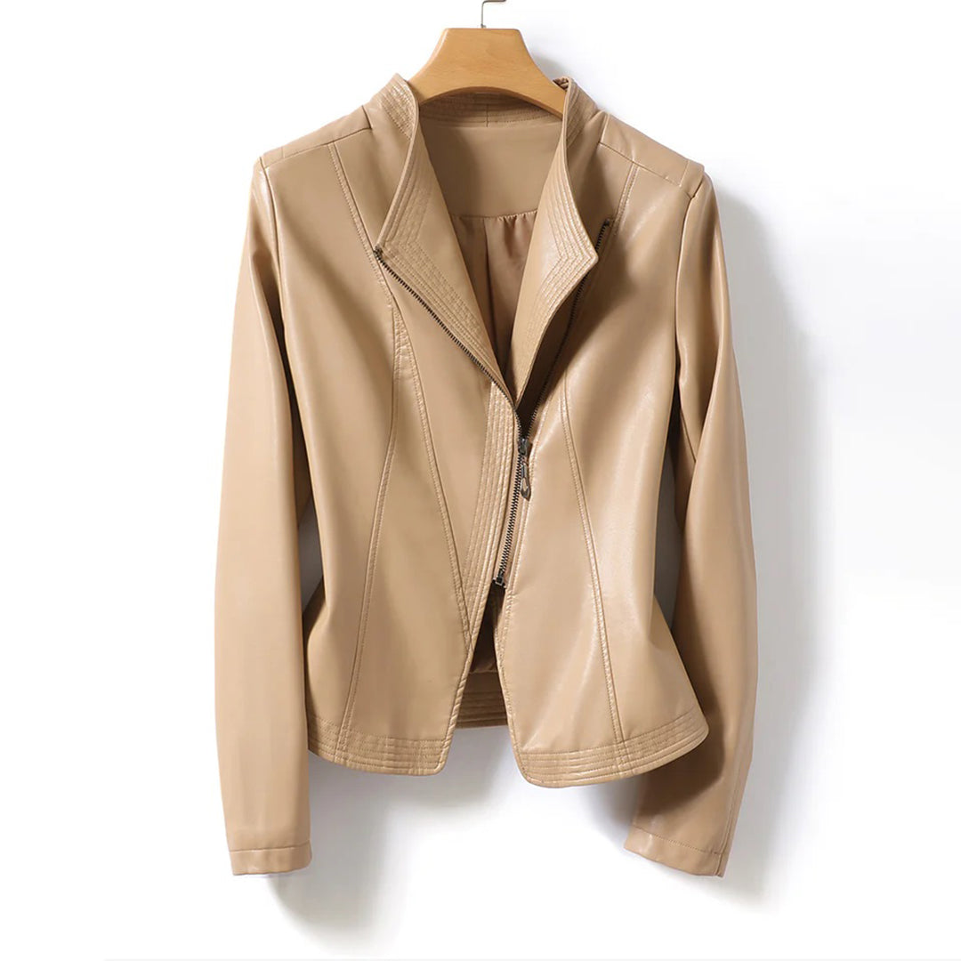 Street-Wave Leather Moto Jacket For Women Bold Stylish Autumn Outerwear For Adventurous Women