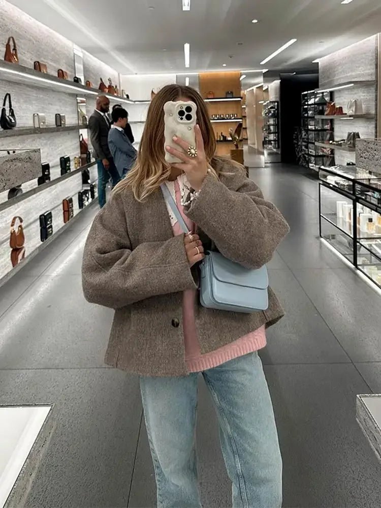 Street-wave Oversized Winter Coat For Women Cozy Warmth With Relaxed Fit And Stylish Outerwear