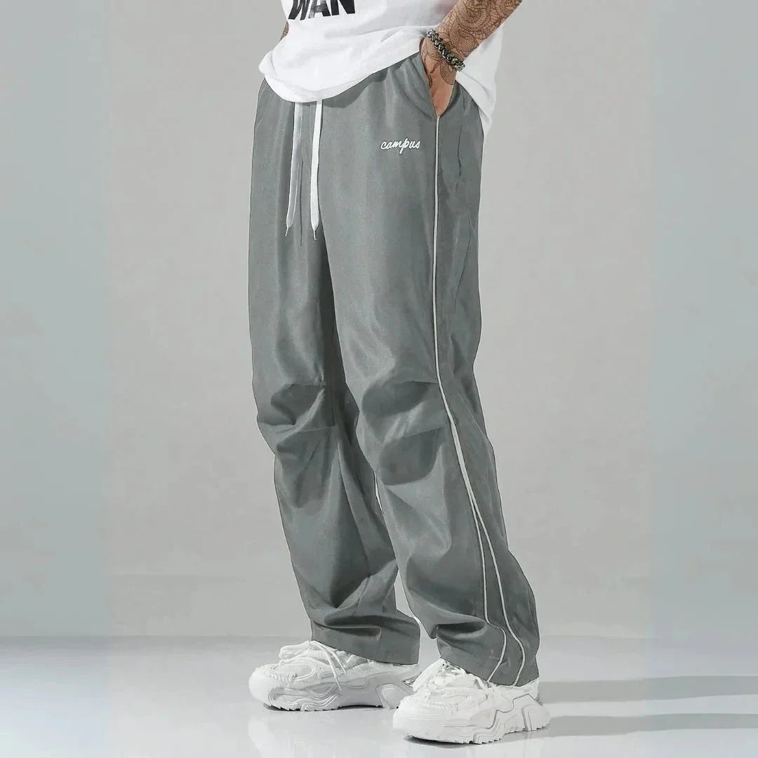 Waylynn Charlie Side Piping Track Pants Unisex Relaxed Fit Drawstring