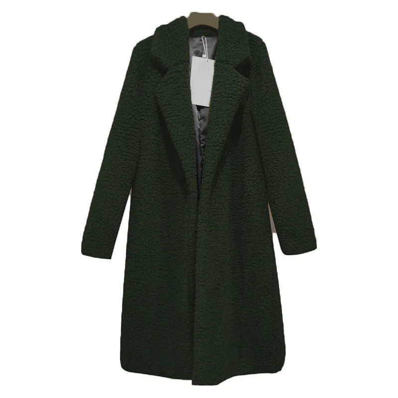 Streetwave Long Teddy Coat With Hood For Women Warm Winter Coat Cozy Layering Essential