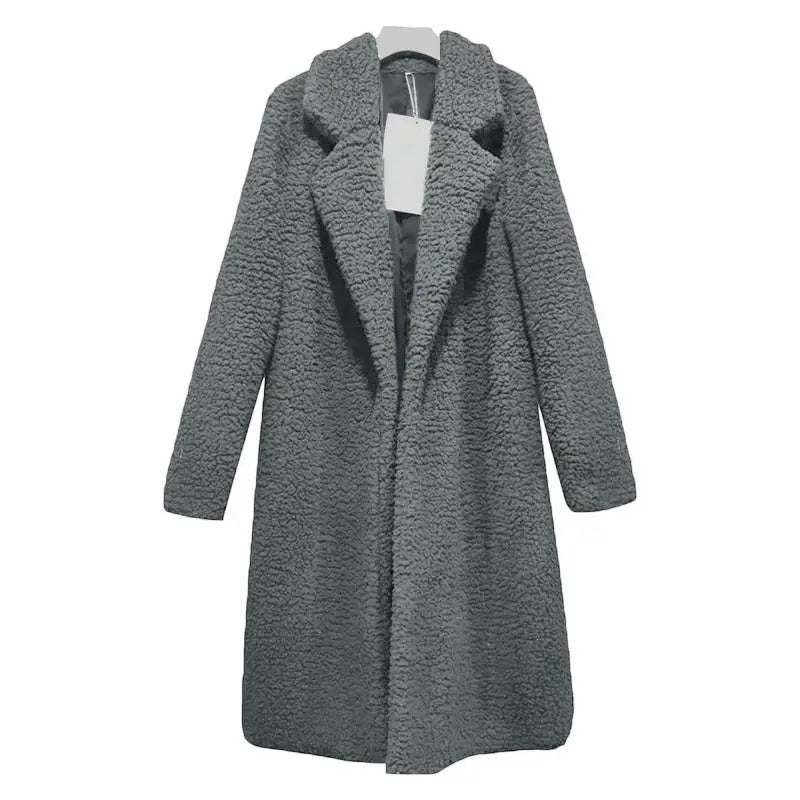 Streetwave Long Teddy Coat With Hood For Women Warm Winter Coat Cozy Layering Essential