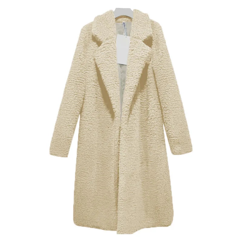 Streetwave Long Teddy Coat With Hood For Women Warm Winter Coat Cozy Layering Essential