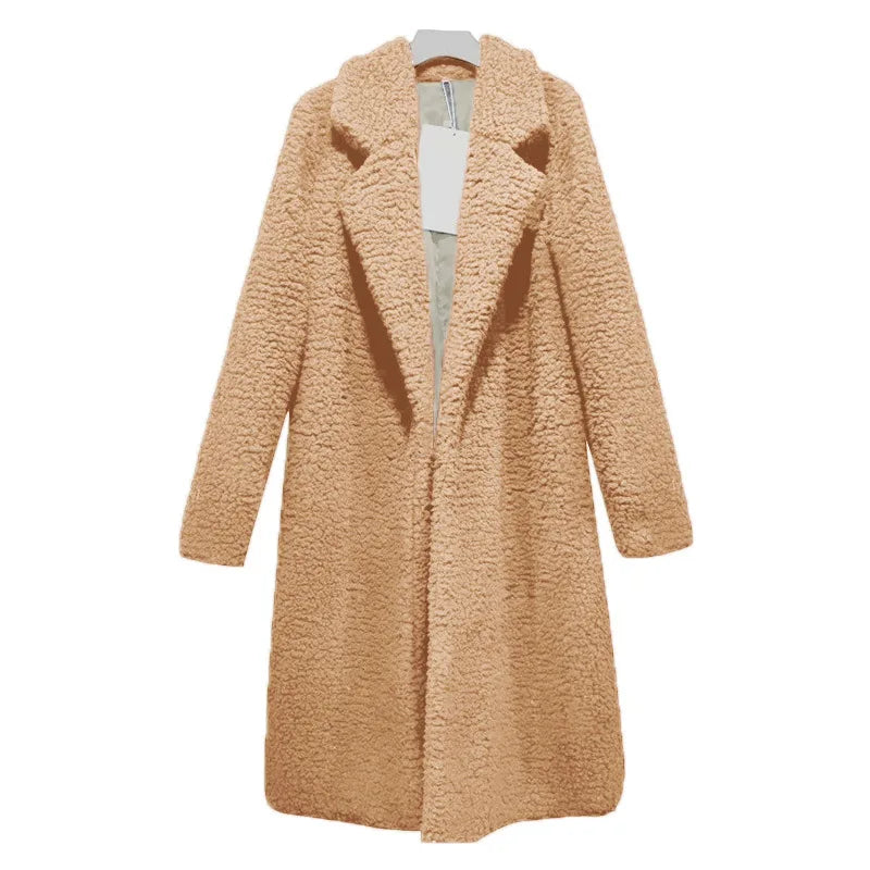 Streetwave Long Teddy Coat With Hood For Women Warm Winter Coat Cozy Layering Essential