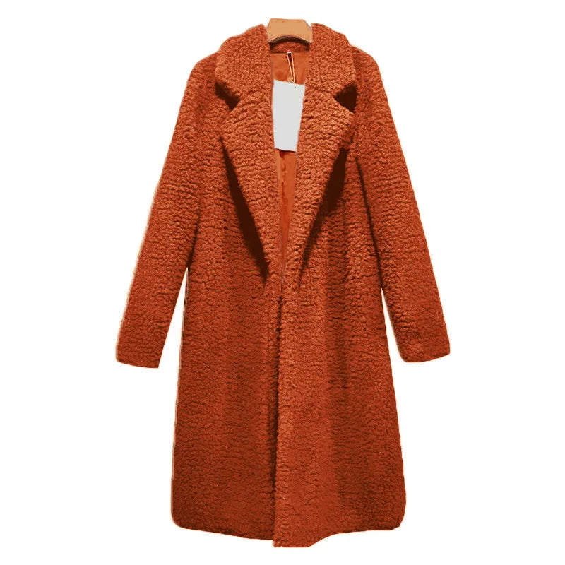Streetwave Long Teddy Coat With Hood For Women Warm Winter Coat Cozy Layering Essential