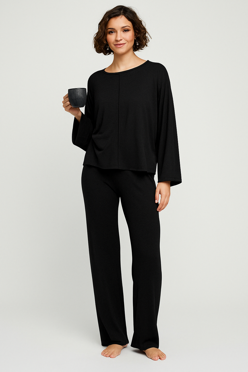 Nordic-Flair Women's Loungewear Set Cozy Cotton Blend For Home Relaxation