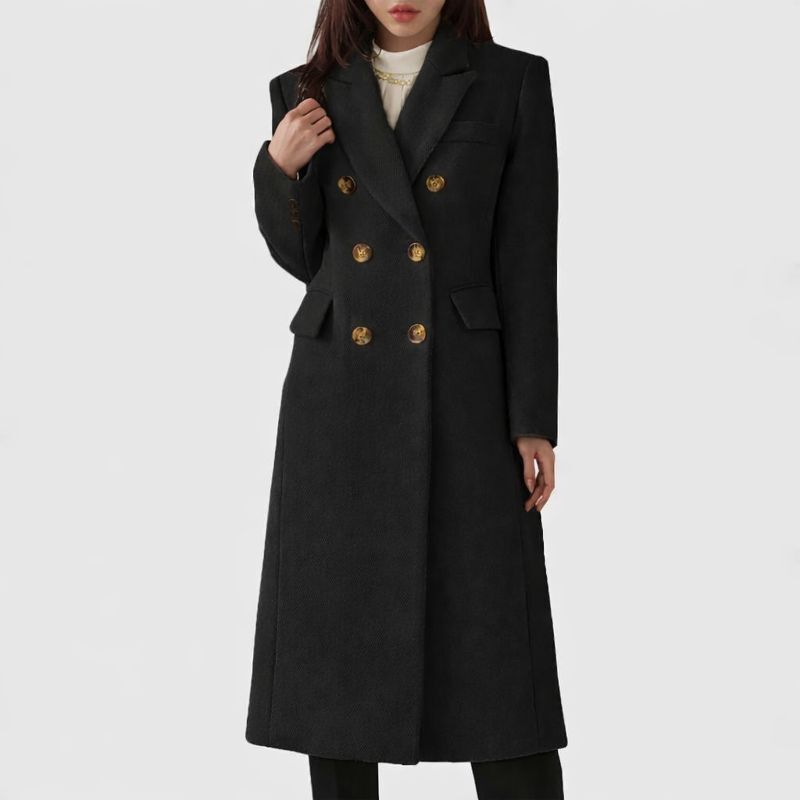 Women's Overcoat with Relaxed Fit and Warmth