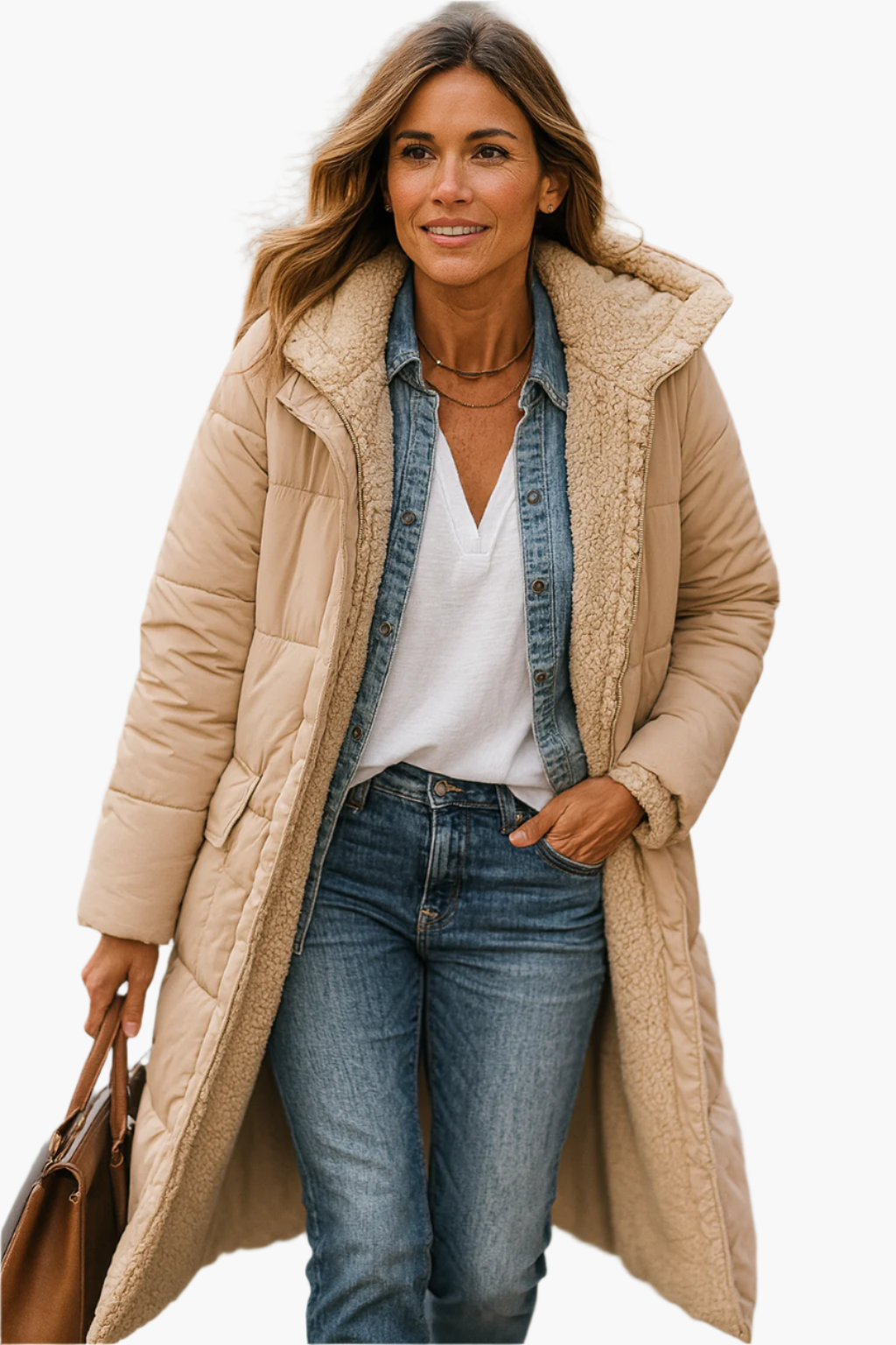 Street Wave Quilted Fleece Lined Puffer Coat For Women Warmth And Comfort