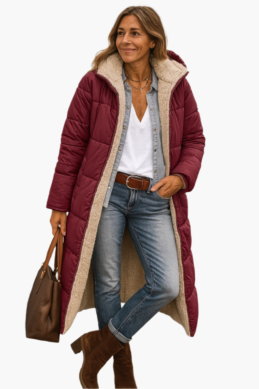 Street Wave Quilted Fleece Lined Puffer Coat For Women Warmth And Comfort