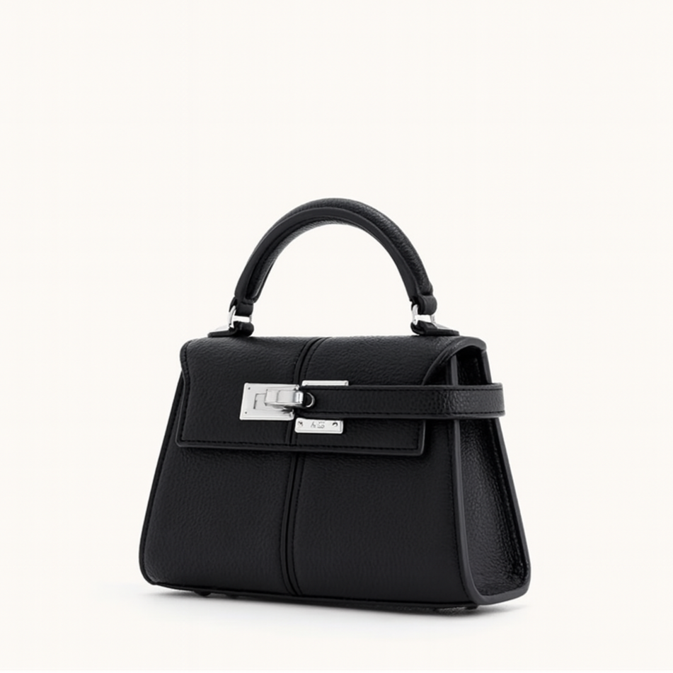 Street-Wave Rhode Mini Crossbody Bag - Compact Denim Texture With Top Handle And Detachable Strap