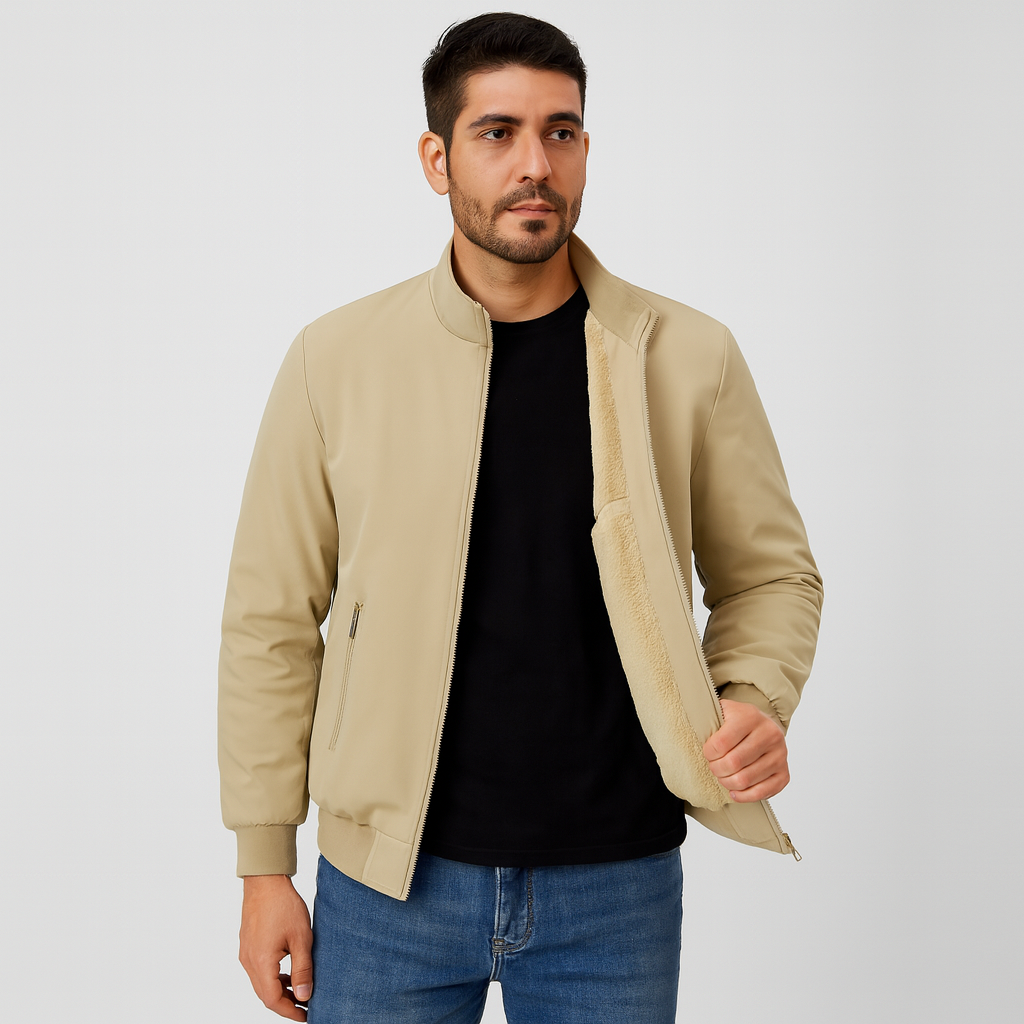 Street-Wave Men's Fleece Jacket With Zip Front Cozy Lined Outerwear For Everyday Layering