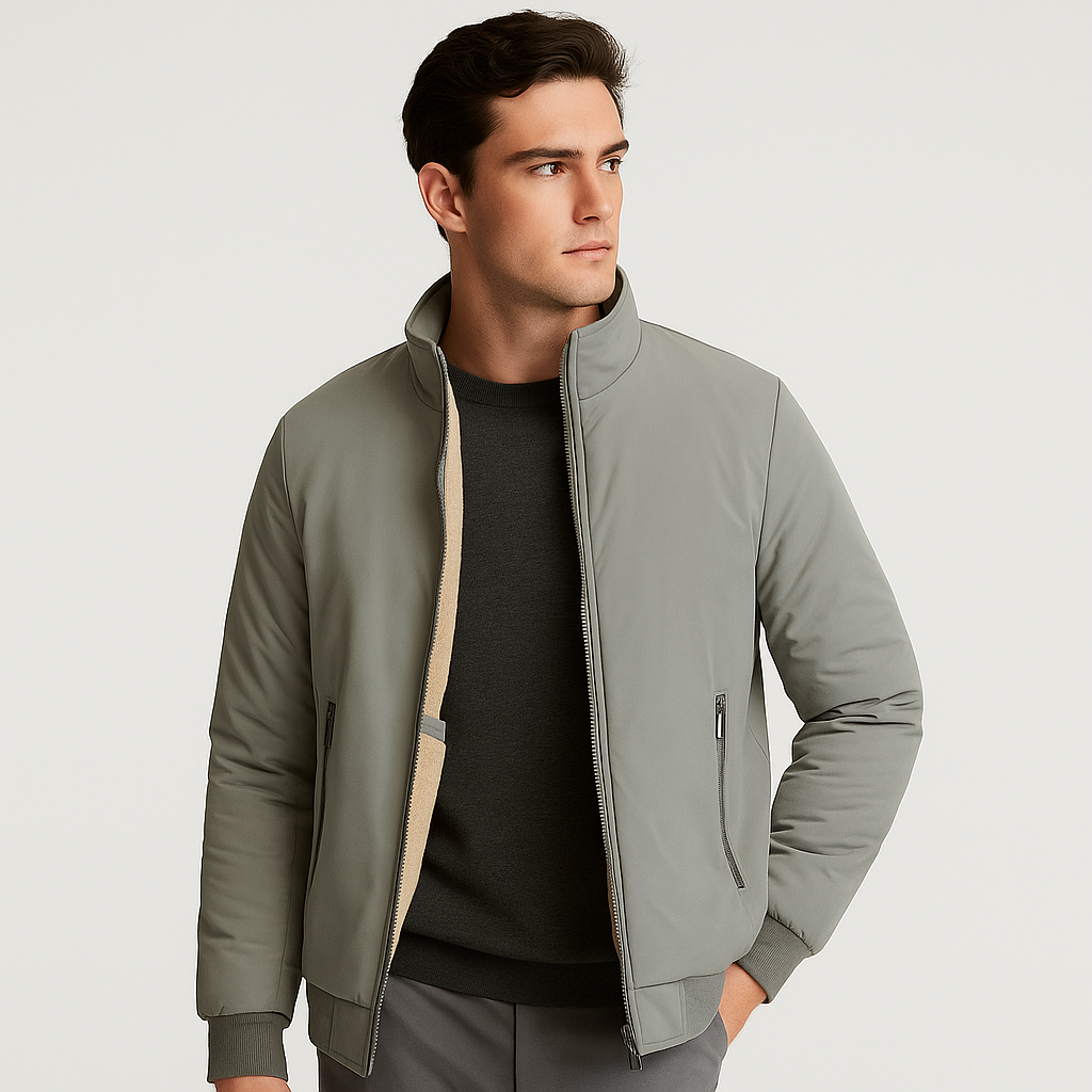 Street-Wave Men's Fleece Jacket With Zip Front Cozy Lined Outerwear For Everyday Layering
