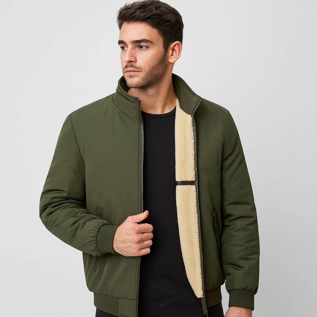 Street-Wave Men's Fleece Jacket With Zip Front Cozy Lined Outerwear For Everyday Layering