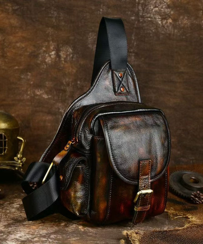 Sac à dos Chic Coffee en cuir de veau solide et durable - Street-Wave
