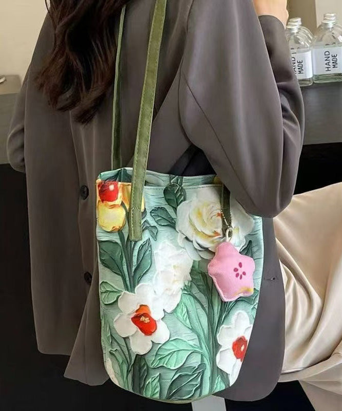 Sac seau grande capacité avec motifs verts chics - Street-Wave