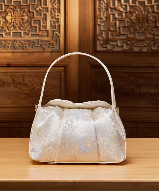 Sac fourre-tout polyvalent en jacquard beige de style chinois - Street-Wave