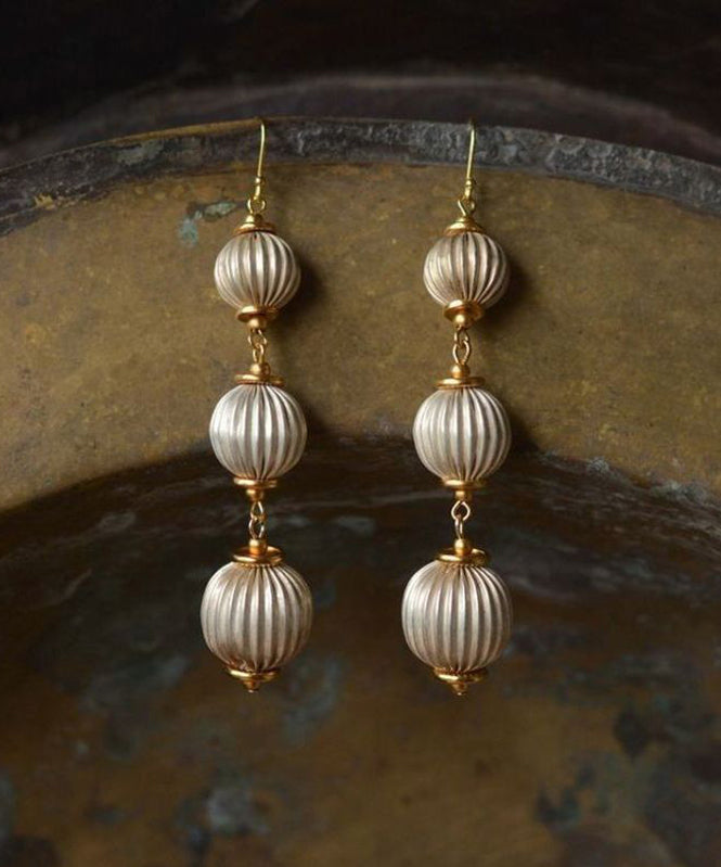 Boucles d'oreilles pendantes en alliage de cuivre doré de style chinois - Street-Wave