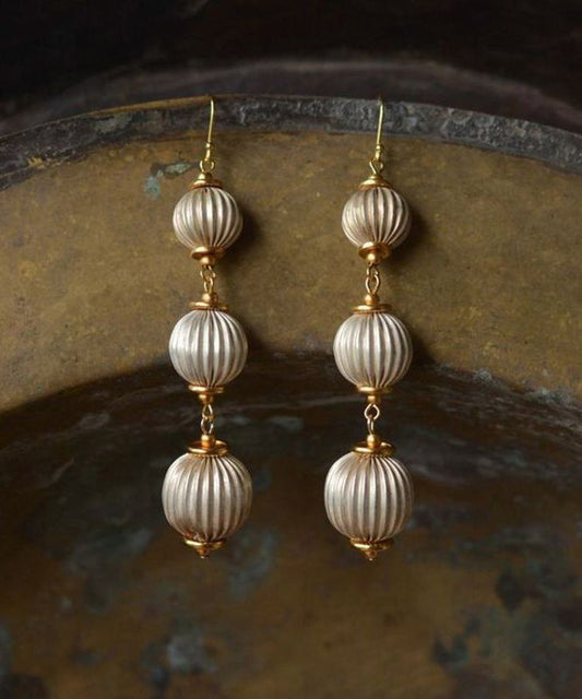 Boucles d'oreilles pendantes en alliage de cuivre doré de style chinois - Street-Wave