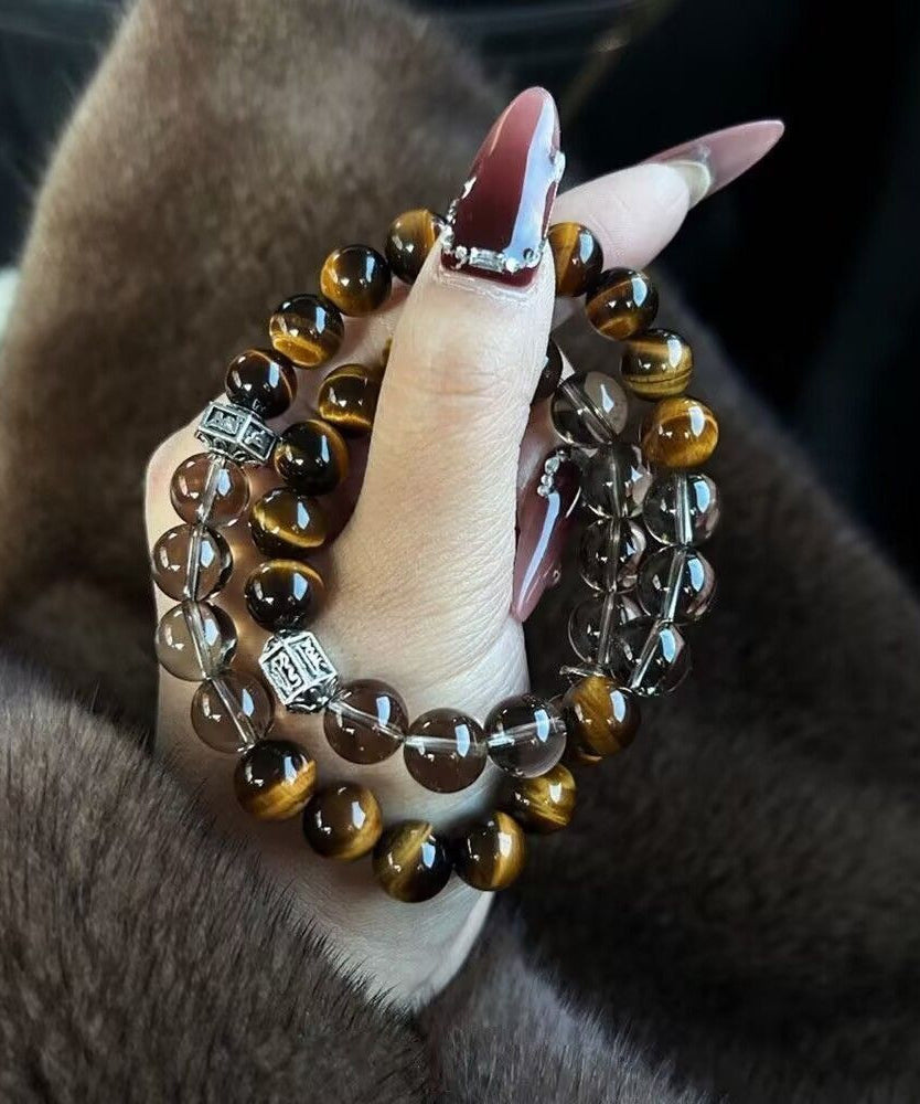 Bracelet chaîne en métal œil de tigre de style chinois - Street-Wave