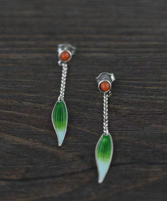 Boucles d'oreilles pendantes à pampilles en argent sterling et soie de style chinois - Street-Wave