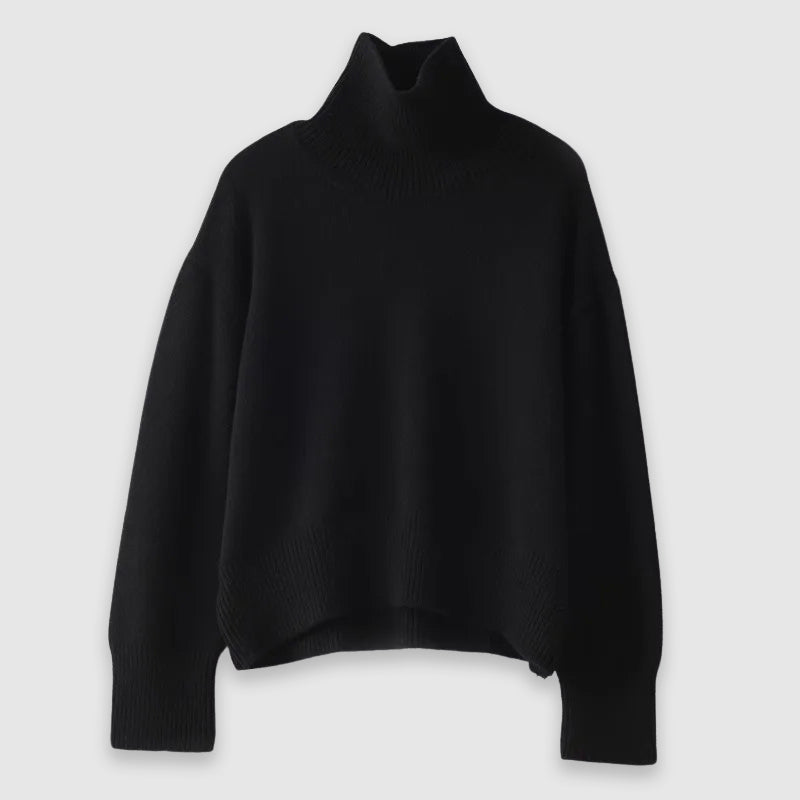 Camille Cashmere Turtleneck Sweater Street Wave Luxuriously Soft Unisex