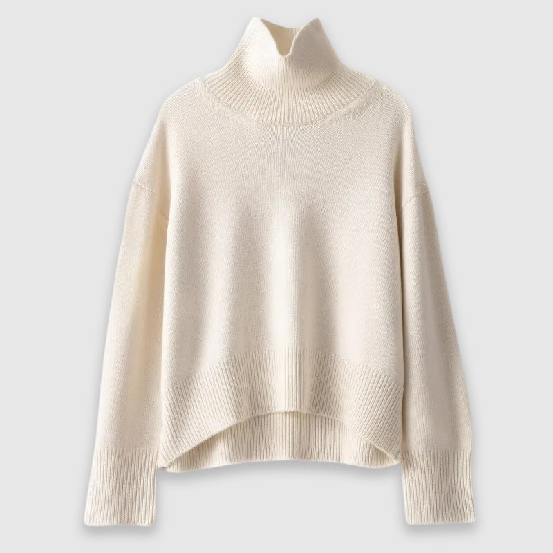 Camille Cashmere Turtleneck Sweater Street Wave Luxuriously Soft Unisex
