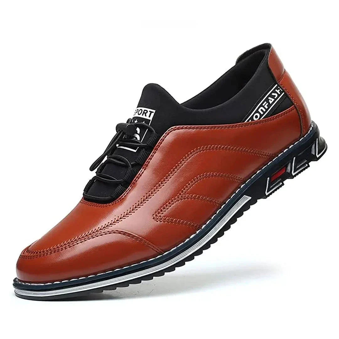 Waylynn Mens Faux Leather Sneakers All Day Comfort Streetwear Ready