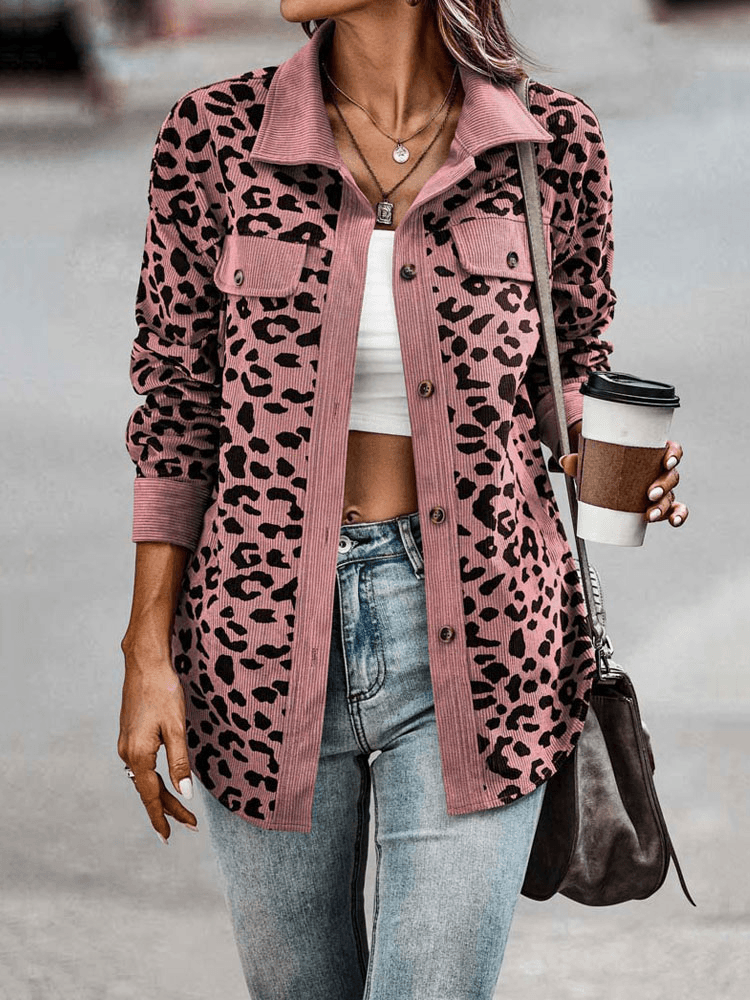 Leopard Print Cotton Shirt For Women By Streetwave Everyday Comfort Warmth Modern Chic