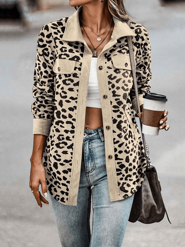 Leopard Print Cotton Shirt For Women By Streetwave Everyday Comfort Warmth Modern Chic