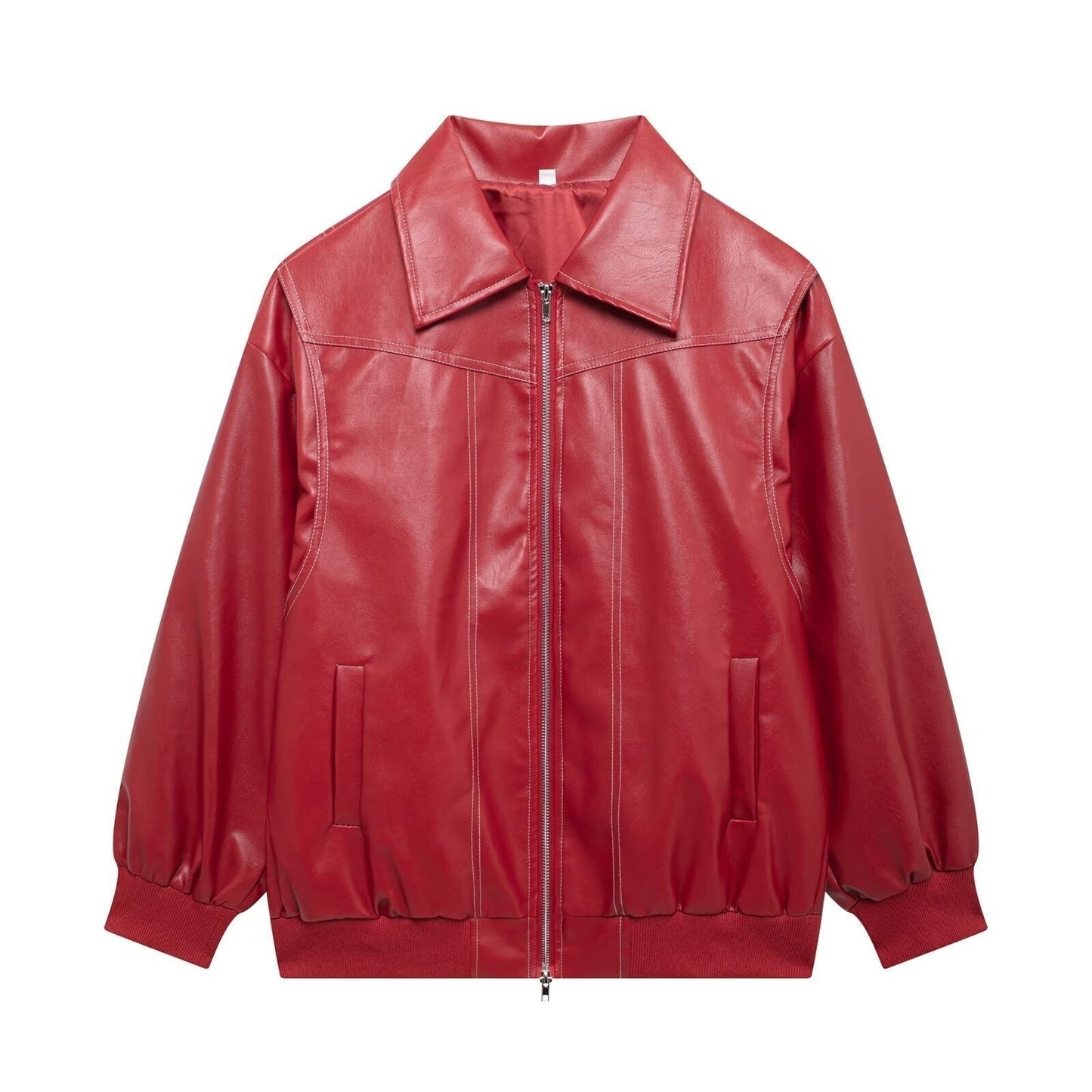 Street Wave Leather Inspired Oversized Coat For Women With Cozy Warmth And Modern Style