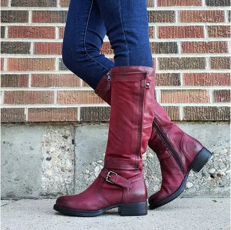 Street Wave Knee High Boots For Women Premium Microfiber Comfort