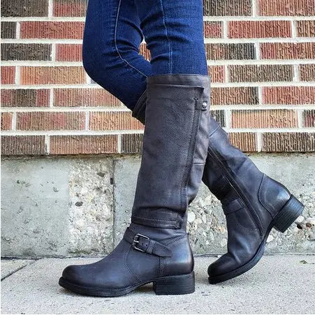 Street Wave Knee High Boots For Women Premium Microfiber Comfort