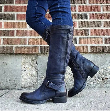 Street Wave Knee High Boots For Women Premium Microfiber Comfort